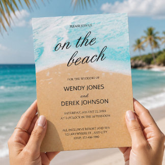 Convite Casamento na Praia Destino Tropical Personalizado