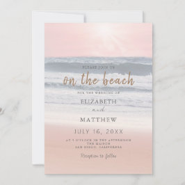 Convite Casamento na Praia do Pôr do Sol | Casamento à Bei