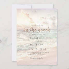Convite Casamento na Praia do Pôr do Sol | Casamento à Bei