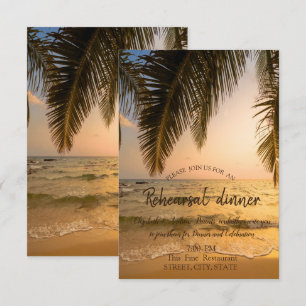 Convite Casamento na Praia, Jantar de Ensaios do Pôr do So