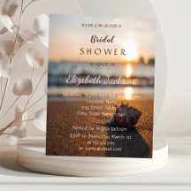 Casamento na Praia Pôr do Sol Concha Chá de Noiva