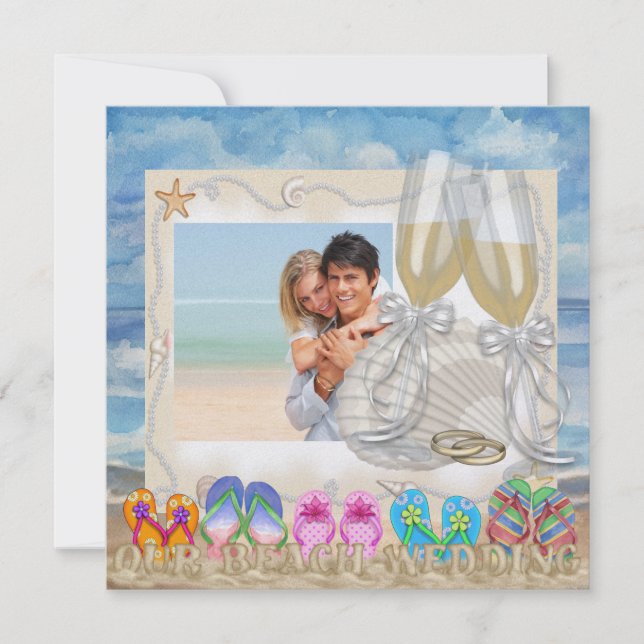 Convite Casamento na Praia - SRF (Frente)