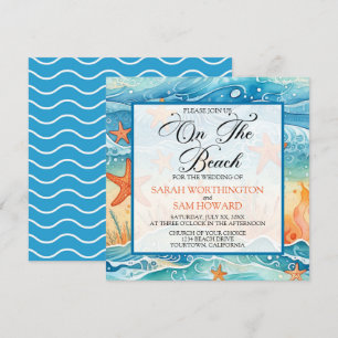 Convite Casamento na Praia Tropical