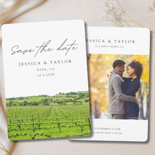 Convite Casamento na Vinícola Napa Save the Date