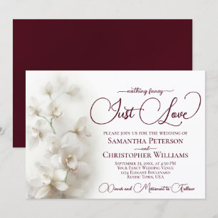 Convite Casamento Nada Chique Apenas Ame Orquídeas Brancas