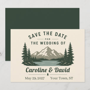 Convite Casamento nas Montanhas do Parque Nacional Save th