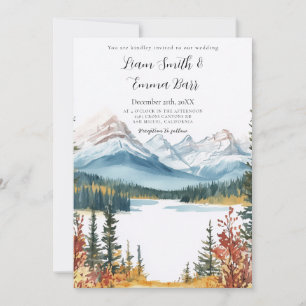 Convite Casamento nas Montanhas Rochosas Canadenses de Ban