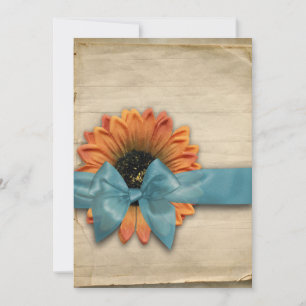 Convite Casamento Natural de Girassol Simples