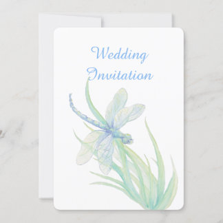 Convite Casamento Natural Verde Azul Dragonfly