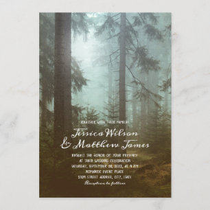 Convite Casamento Natureza da Floresta Verde da Rússia