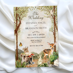 CONVITE CASAMENTO NATUREZA VIDA SELVAGEM MADEIRA VERDE MAR