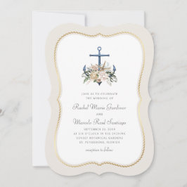 Convite Casamento Náutico de Âncora de Praia