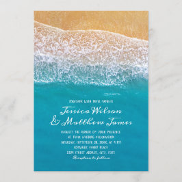 Convite Casamento Náutico de Destino do Oceano de Praia