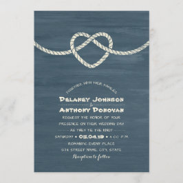 Convite Casamento Náutico De Praia Única Do Nó Moderno