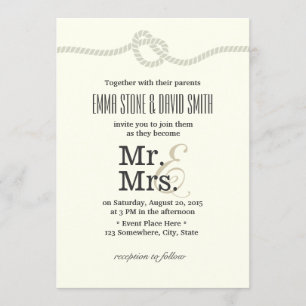 Convite Casamento náutico do casando minimalista