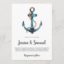 Casamento Náutico Moderno com Âncora de Água