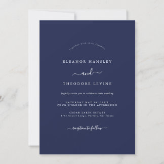 Convite Casamento Naval Minimalista Moderno