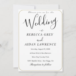 Convite Casamento Negro Clássico