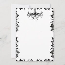 Convite Casamento Negro e Branco