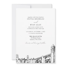 Casamento Negro e Branco do Skyline Spokane Modern