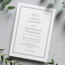 Casamento Negro e Branco Elegante