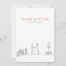 Convite Casamento Negro e Branco Minimalista de Picnic Jar