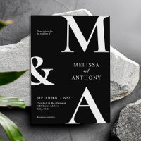 Casamento Negro e Branco minimalista moderno