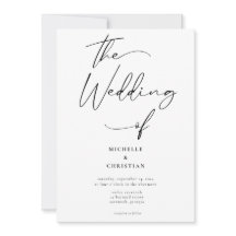 Casamento Negro Sólido da Caligrafia Moderna