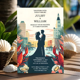 Convite Casamento New Lobster Beach Ocean Summer New Orlea