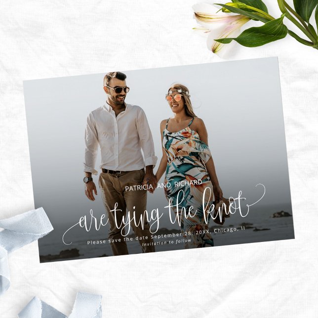 Convite Casamento Nó Amarrado Salvar Data Foto (Criador carregado)