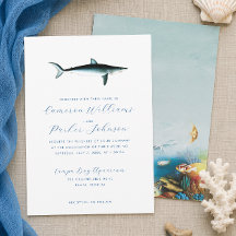 Casamento no Aquário do Tubarão Azul Debaixo do Ma