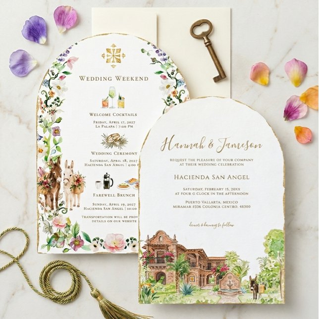 Convite Casamento no Arco da Hacienda San Angel (Criador carregado)
