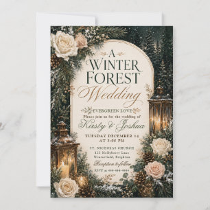 Convite Casamento no Bosque de Inverno