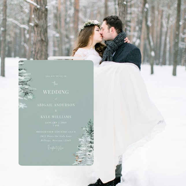 Convite Casamento no Bosque de Inverno (Criador carregado)