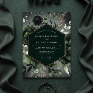 Convite Casamento no Bosque Exuberante Esmeralda