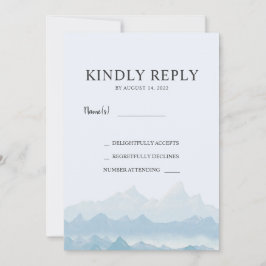 Convite Casamento no campo da serra de Aquarela RSVP