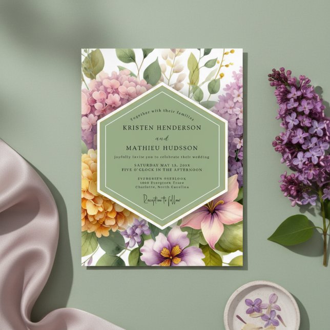 Convite Casamento no Campo Florido de Lavanda (Criador carregado)