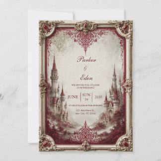 Convite Casamento no Castelo Crimson Spire