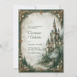 Convite Casamento no Castelo da Névoa Esmeralda