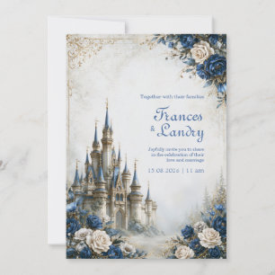 Convite Casamento no Castelo da Rosa Azul