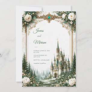 Convite Casamento no Castelo da Rosa Esmeralda