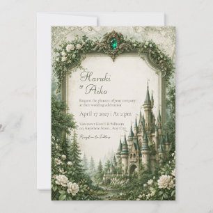 Convite Casamento no Castelo da Rosa Esmeralda