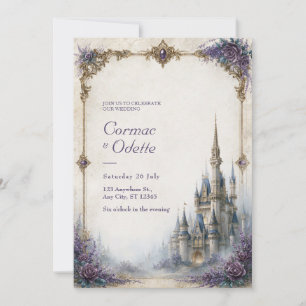 Convite Casamento no Castelo da Rosa Lavanda