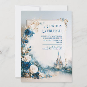 Convite Casamento no Castelo Floral Safira