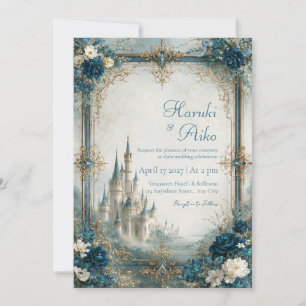 Convite Casamento no Castelo Floral Safira