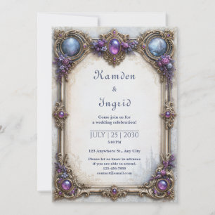 Convite Casamento no Castelo Rosa Âmbar