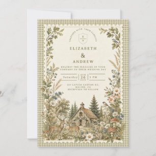 Convite Casamento no Celeiro Encantado da Floresta