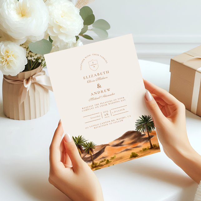 Convite Casamento no Deserto Pintado (Criador carregado)