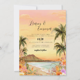 Convite Casamento no Destino de Praia Maui Havaí