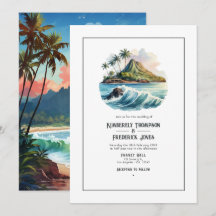 Casamento no Destino Havaí com Aquarela